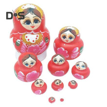 10-Layer Matryoshka Doll Wooden Russian Nesting Doll Educational Nesting Toys Desk Centerpiece for Home Decor Kids Gift