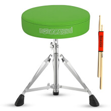 5 CORE Drum Throne prnzott gitrszk, llthat magassg, univerzlis zenei szkls felnotteknek s gyerekeknek csszsgtl gumitalppal - DS CH