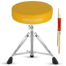Tabouret de batterie rembourré 5 CORE, hauteur réglable, siège universel pour adultes et enfants, avec pieds antidérapants en caoutchouc - DS CH