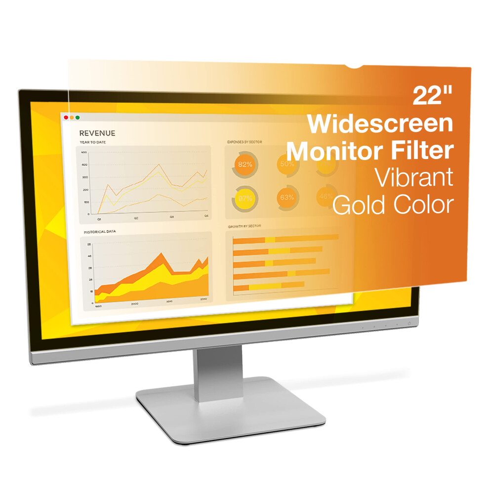 3M Gold Privacy Filter for 22"""" Widescreen Monitor (16:10) (GF220W1B)