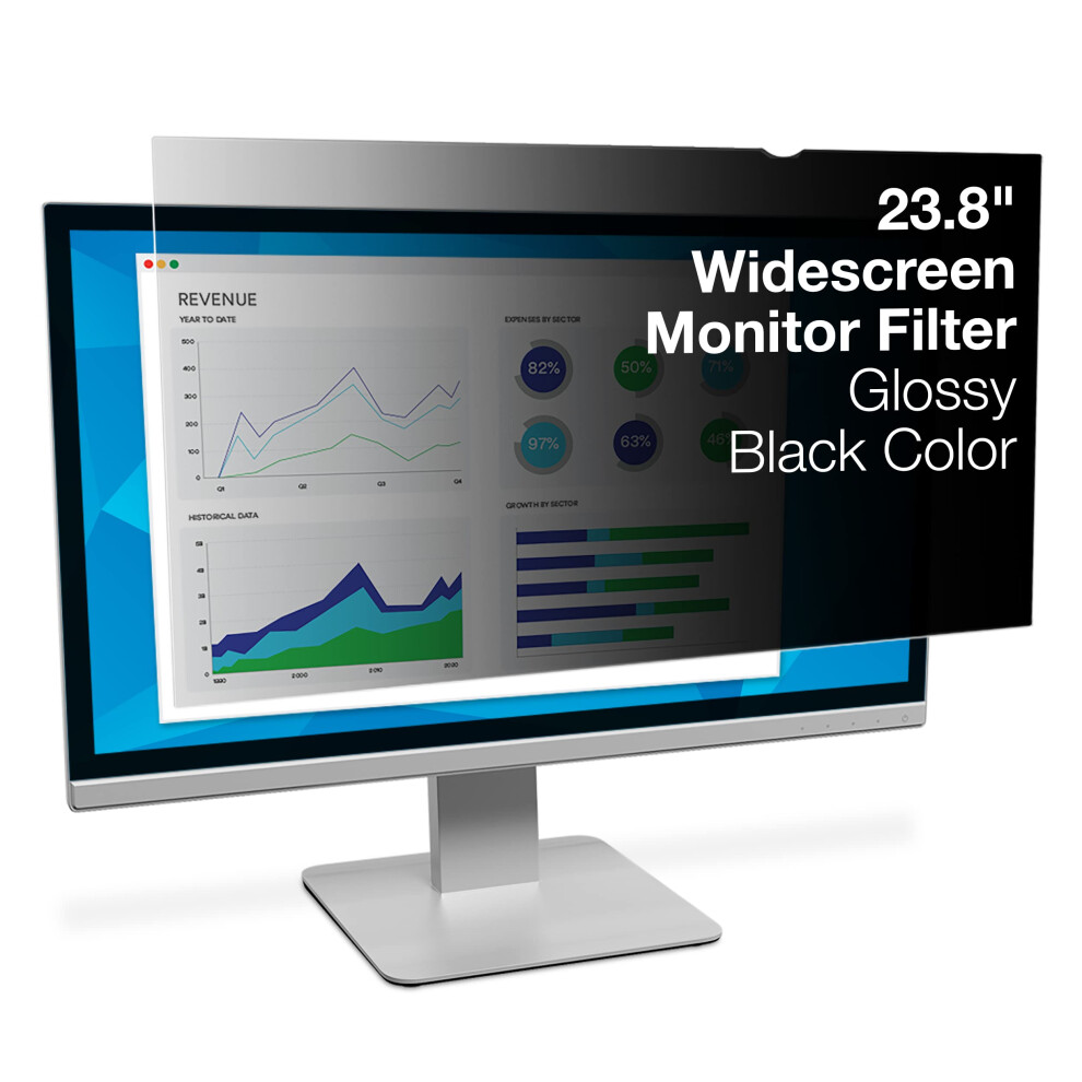 3M Privacy Filter for 23.8 in. Widescreen Monitor (PF238W9B) Black