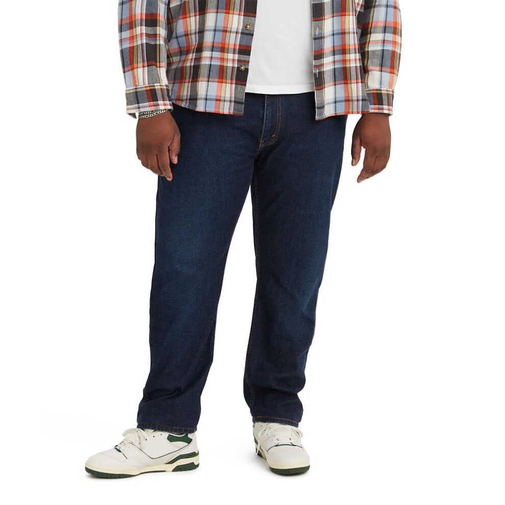 Levi's Men's 502 Taper Fit Jeans (Also Available in Big & Tall)  on and Off-Dark Indigo Stonewash  52W x 30L