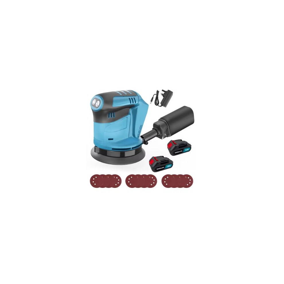 Makita DBO180Z 18V Cordless Random Orbit Sander 125mm with 2 Batteries