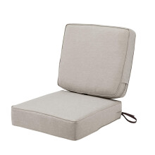 Cuscino da Patio Classic Accessories Montlake FadeSafe, 23"W x 23"D x 5" x21"W x 20"H x 4", Grigio Chiaro