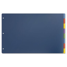 Cardinal 84251 Poly Index Divider in tabloidformaat, 8 tabbladen, veelkleurige kleuren