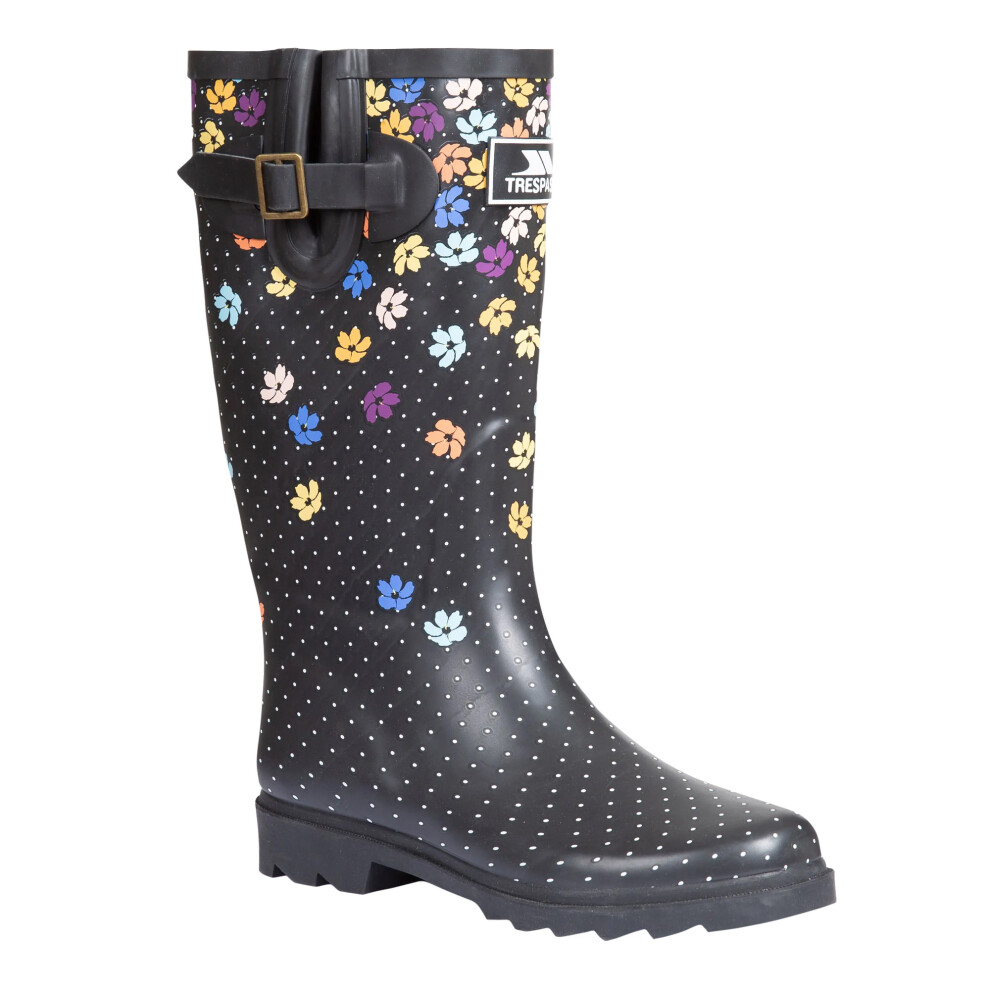 (5 UK, Black) Trespass Womens/Ladies Samira Printed Wellington Boots