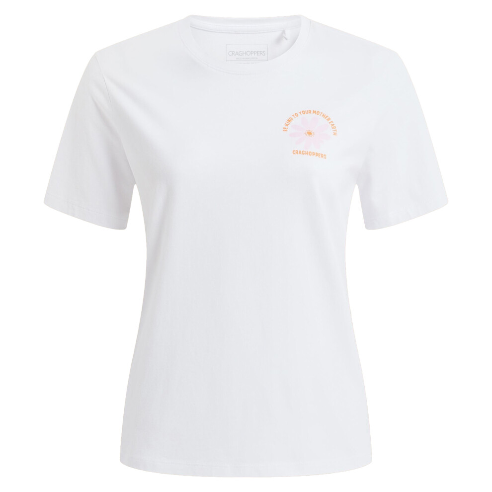 (18 UK, Optic White) Craghoppers Womens/Ladies Malibo Be Kind T-Shirt