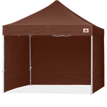 ABCCANOPY Easy Pop Up Canopy Tent with Sidewalls 10x10 Commercial -Series Brown