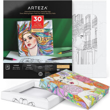 ARTEZA felnott kifestoknyv portr illusztrcik 30 lap 10x11,5 hvelykes barkcs sznezo oldalak 6x6 hvelykes keretekbe hajtva 215 font sly papr