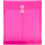 JAM PAPER Plastic Envelopes with Button & String Tie Closure - Letter Open End - 9 3/4 x 11 3/4 - Fuchsia - 12/Pack 1