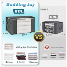 Lux-Living 90L Clothes Storage Bags with Zip & Clear Window (6 Pack)