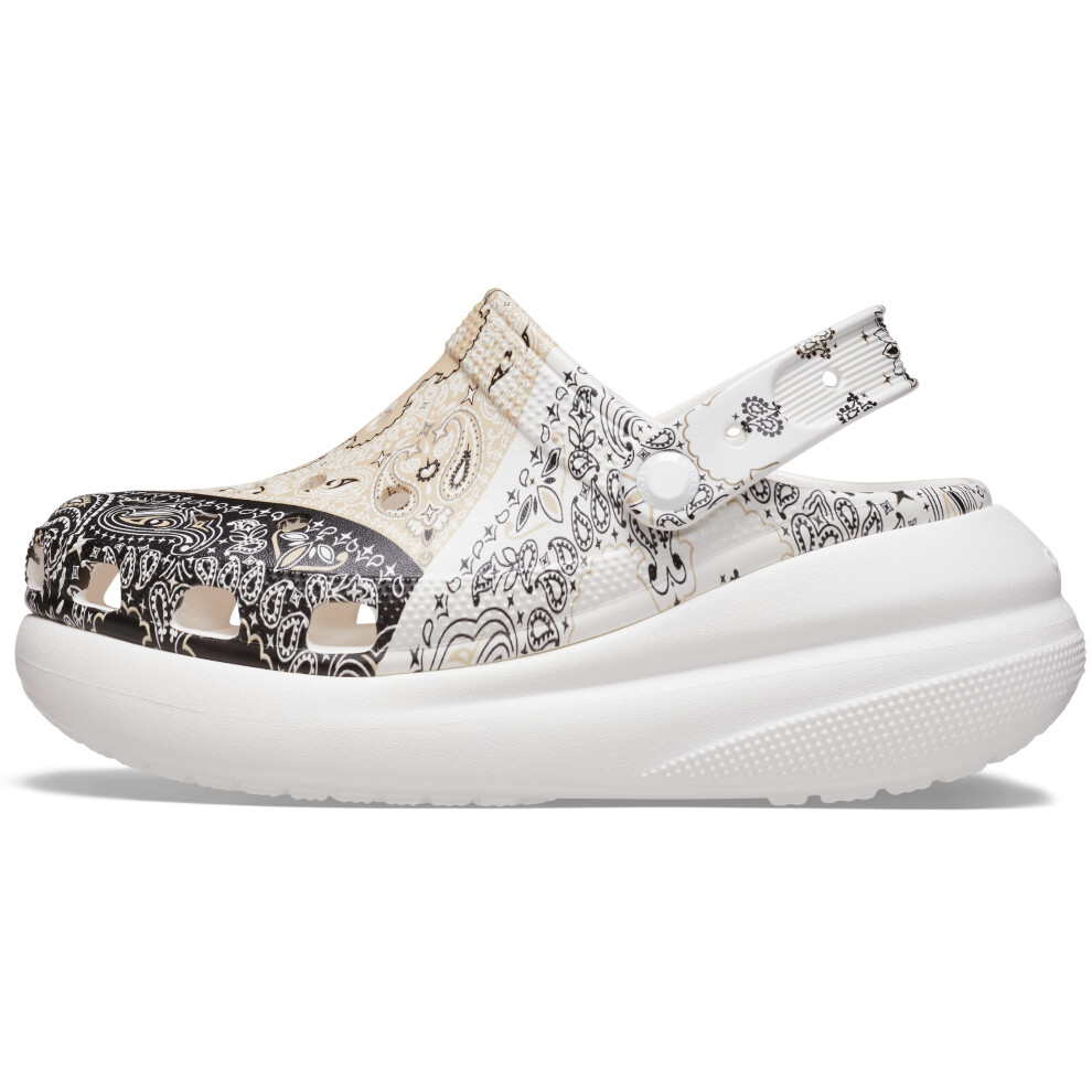 crocs Unisex classic crush clogs  Platform Shoes  chaiMulti Bandana  12 US Men
