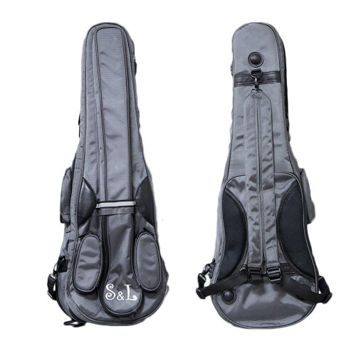 Paititi S&L Triangular Full Size Violin Soft Bag Lightweight Backpack Style (Grey) 2