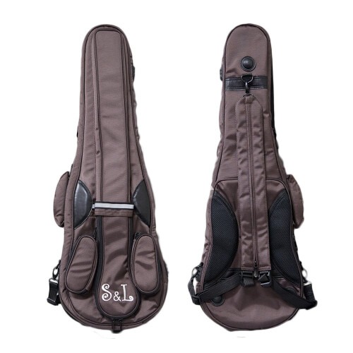 Paititi S&L Triangular Full Size Violin Soft Bag Lightweight Backpack Style (Coffee) 2