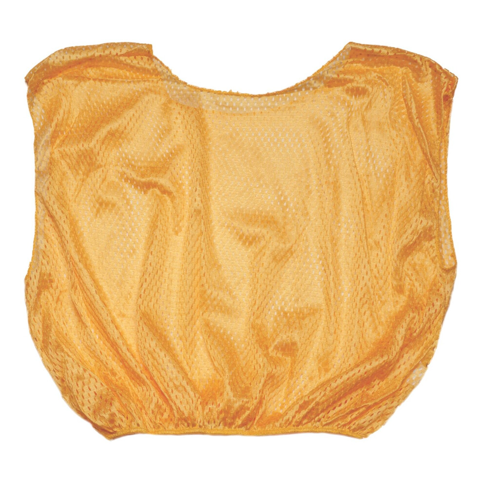 Champion Sports Youth Mesh Practice Scrimmage Vest  Gold (Pack of 12)