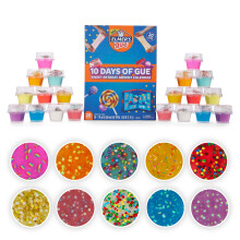 Elmer's 10 Days of Gue Vorgefertigtes Schleim-Vielfaltspaket Sweet Retreat Countdown-Kalender Enth   lt 20 Gl   ser Schleim und einzigartige Mix-Ins,