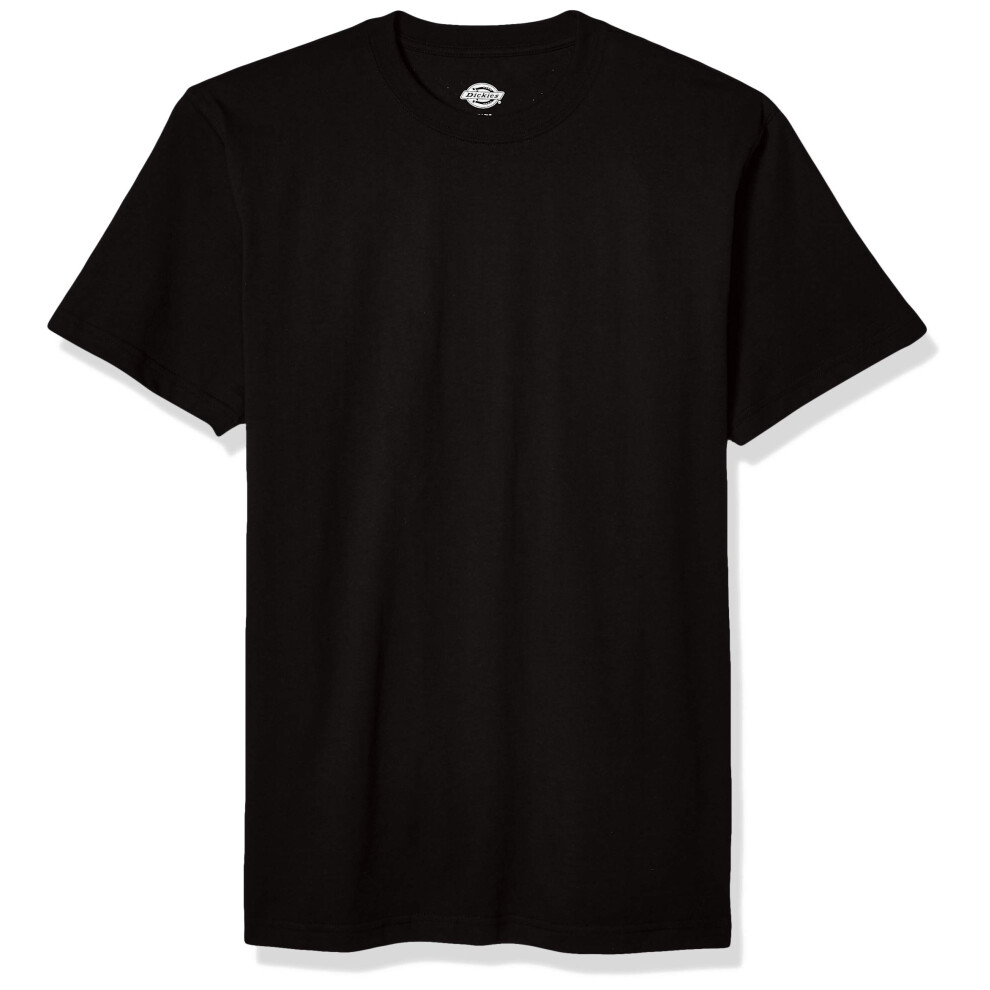 Dickies mens Short Sleeve Heavyweight Crew Neck Work Utility T Shirt  Black  Small US