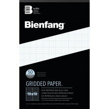 Bienfang Designer rasterpapierblok 10x10 dwarsdoorsnede 11x17 inch 50 vellen
