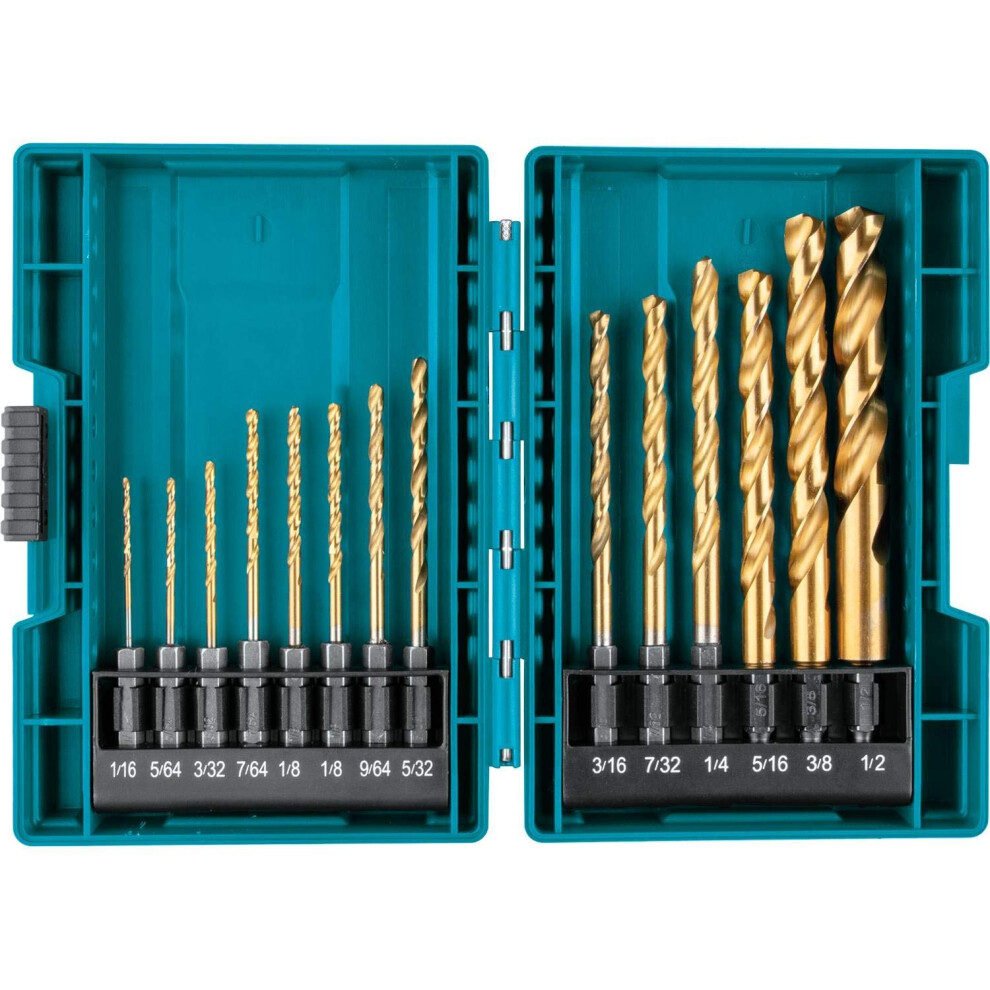 Makita B-65399 Impact Gold 14 Pc. Titanium Drill Bit Set  1/4 In. Hex Shank