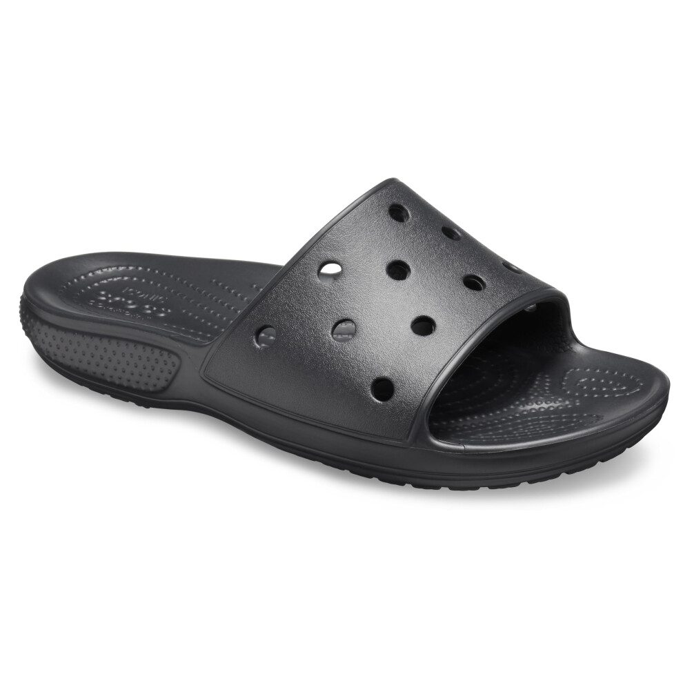 Crocs Unisex Classic Slide Sandals  Black  9 Men/11 Women