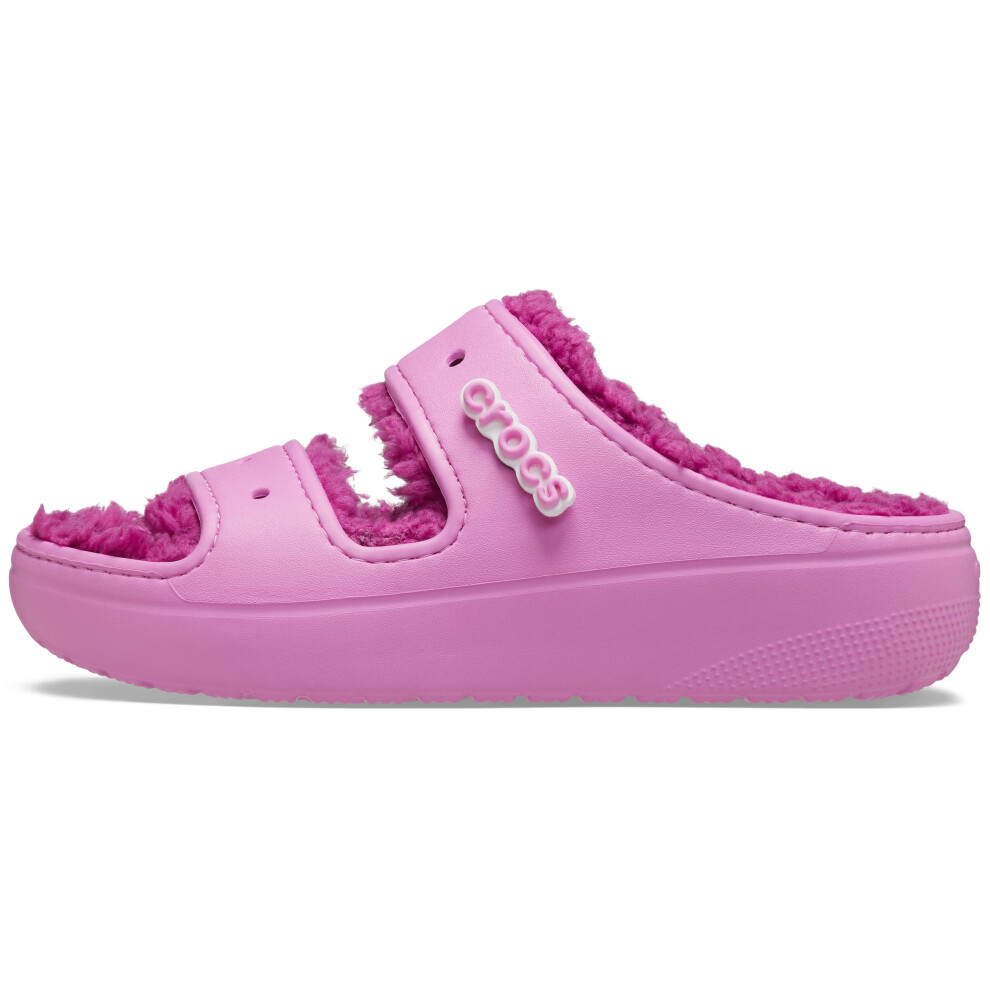 Crocs Unisex Classic Cozzzy Sandals  Fuzzy Slippers and Slides  Taffy Pink  Numeric_2 US Men