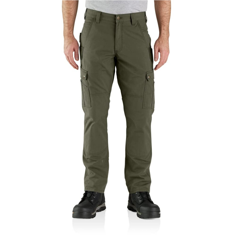 Carhartt Men's Relaxed Straight Ripstop Double-Front Cargo Pant  Basil  33 x 30