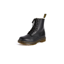 Dr. Martens Women's 1460 Serena Fur Lined 8 Eye Boot Black Burnished Wyoming 10