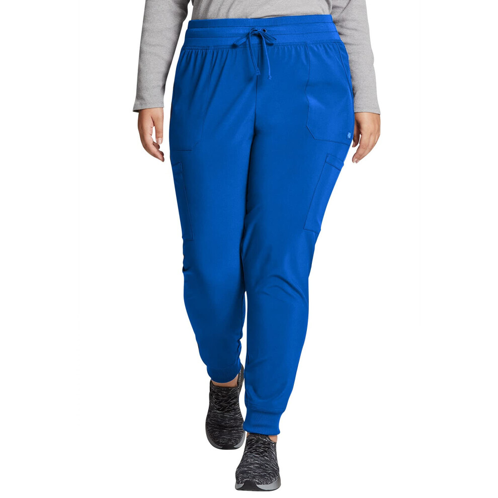 EDS Essentials Jogger Scrubs for Women  Drawstring Scrub Pants DK065  XXS  Royal