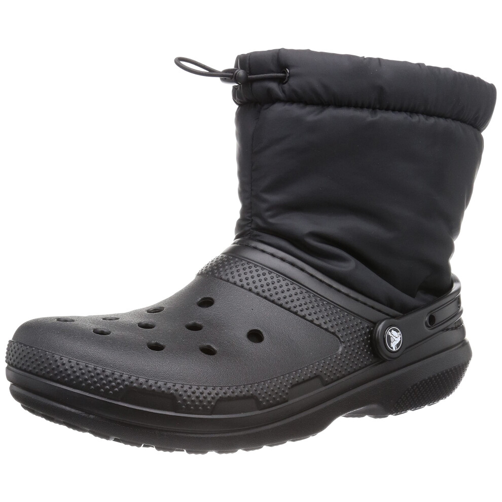 Crocs Unisex Classic Lined Neo Puff Fuzzy Winter Boots Snow Black  Numeric_7 US Women