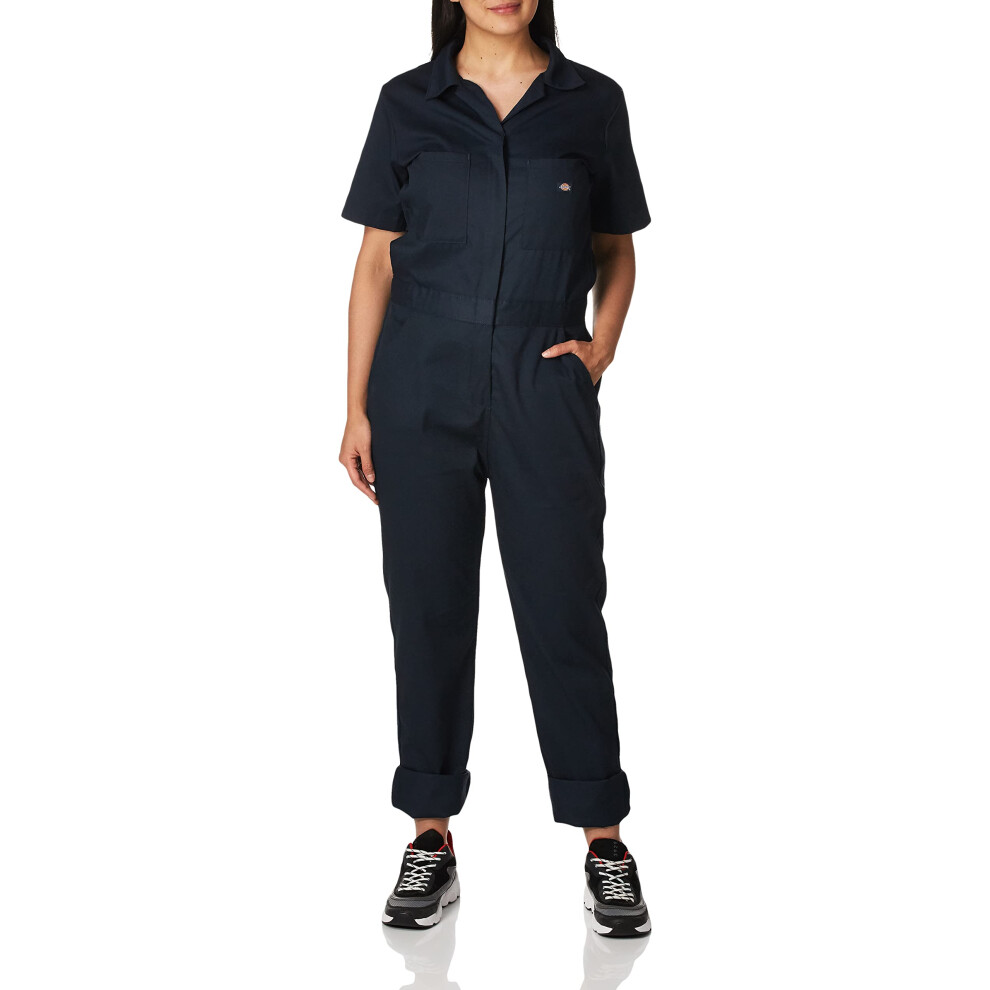 Dickies Women Short Sleeve Flex Coverall Dark Navy V1 Medium Blue