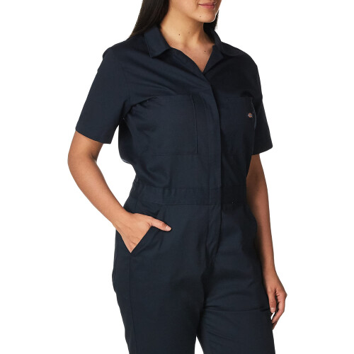 Dickies Dickies Damen Kurzarm-Flex-Overall Dark Navy v1 Medium 1