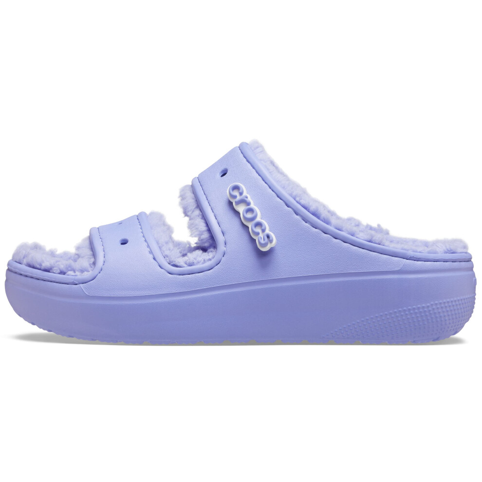 Crocs Unisex Classic Cozzzy Platform Sandals | Fuzzy Slippers Slide  Digital Violet  14 Women/12 Men