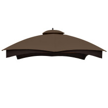 ABCCANOPY Gazebo Replacement Canopy Top for Lowe's Allen Roth #GF-12S004B-1 New Brown