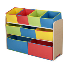 Organisateur de jouets Deluxe Multi-Couleurs avec bacs de rangement