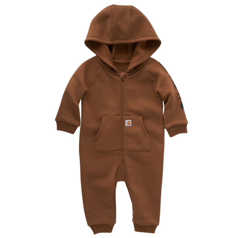 Carhartt Boys Long-Sleeve Zip-Front Hooded Coverall  Carhartt Brown Solid  18 Months