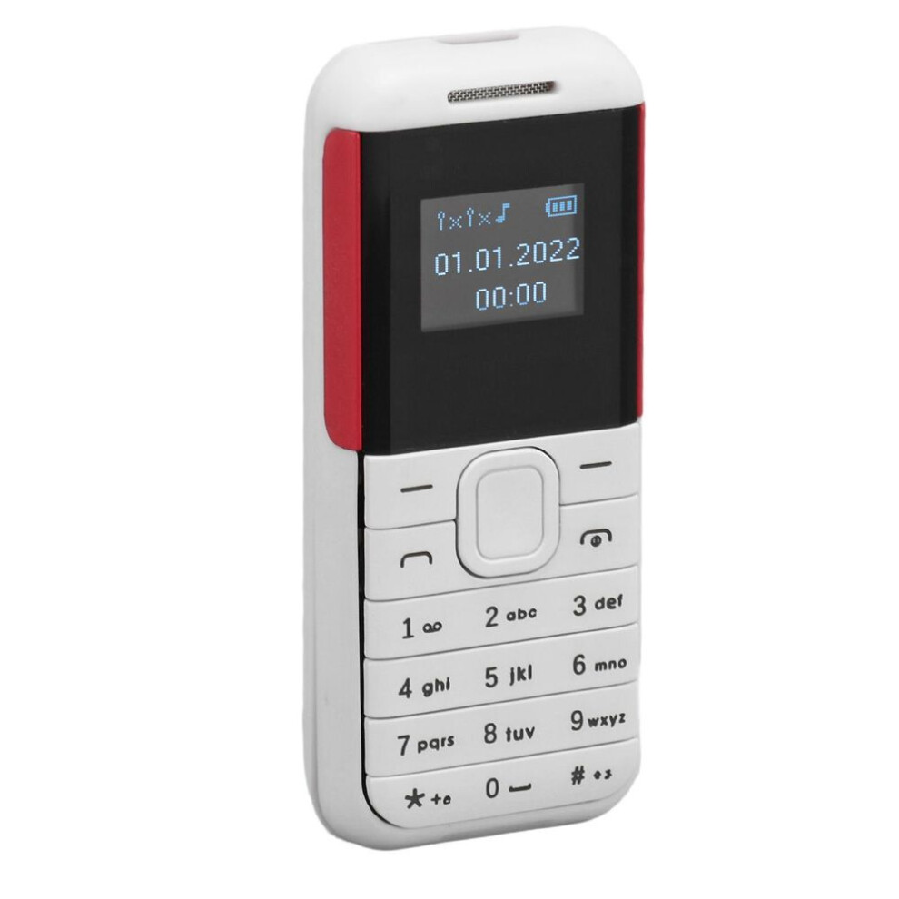 (white) Tiny Mobile Phone Mini 2g Phone 0.66in Screen 2 In 1 Bluetooth Sound Player Dual Card Standby Gsm