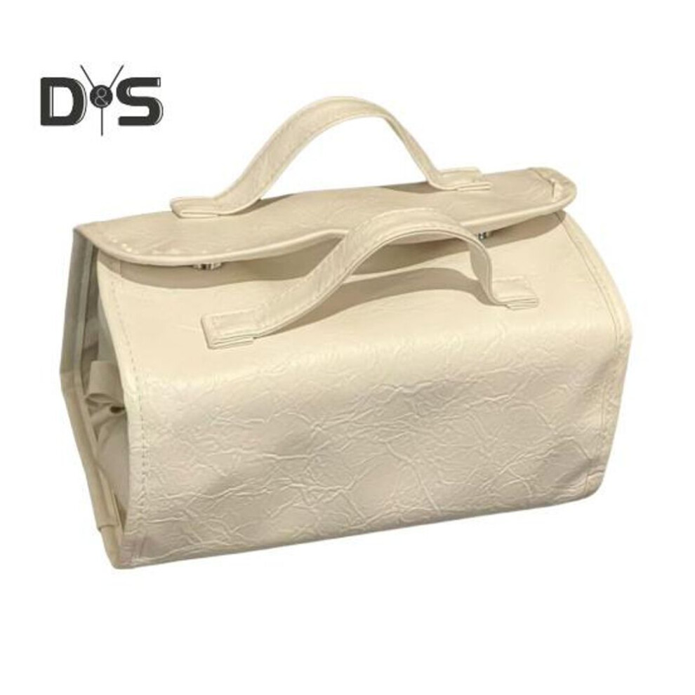 (white, 1pc) Faux Leather Cosmetic Bag Detachable 4 in 1 Roll Up Makeup Organizer Bag Multi-Compartment Travel Toiletry Bag for Women