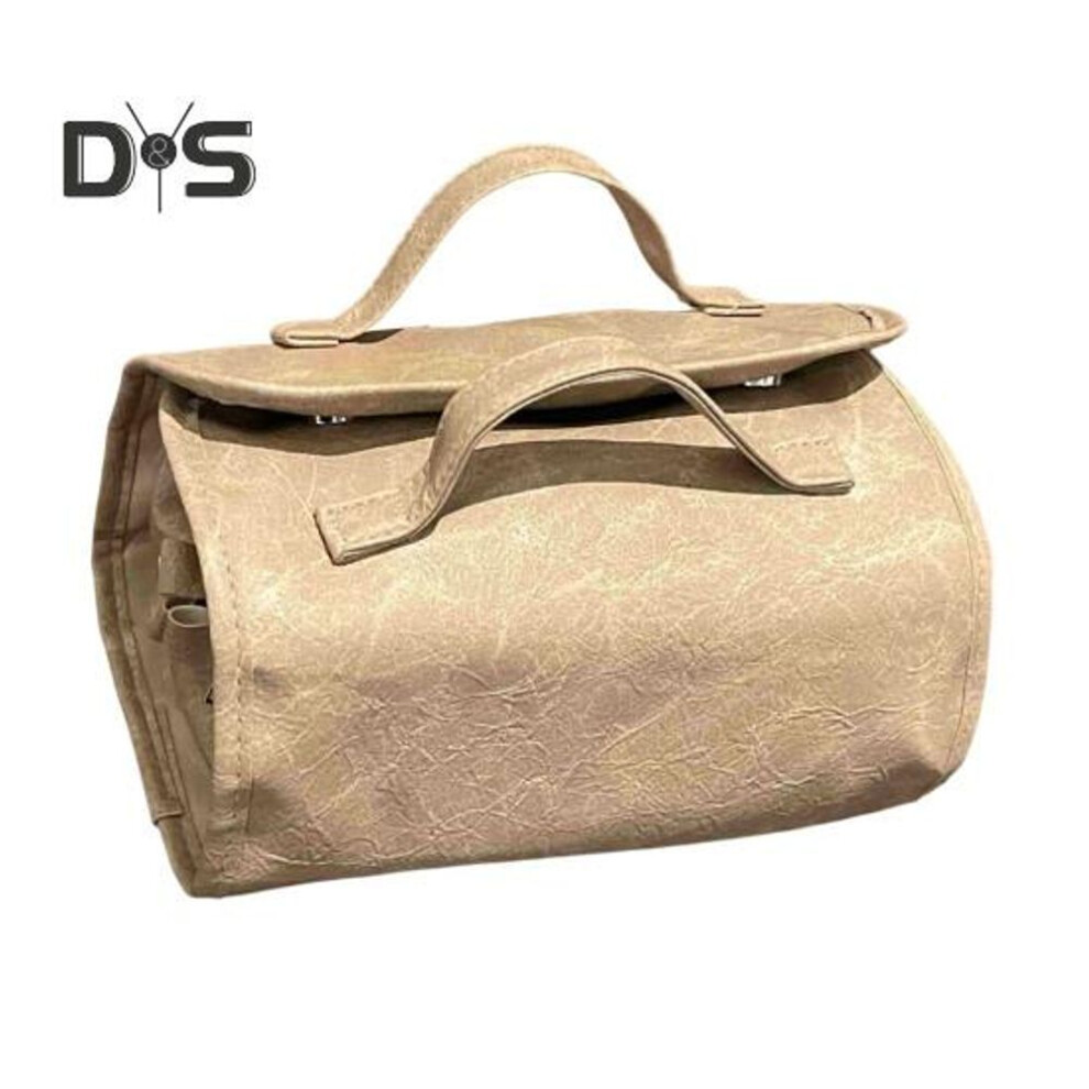 (light tan, 1pc) Faux Leather Cosmetic Bag Detachable 4 In 1 Roll Up Makeup Organizer Bag Multi-compartment Travel Toiletry Bag For Women