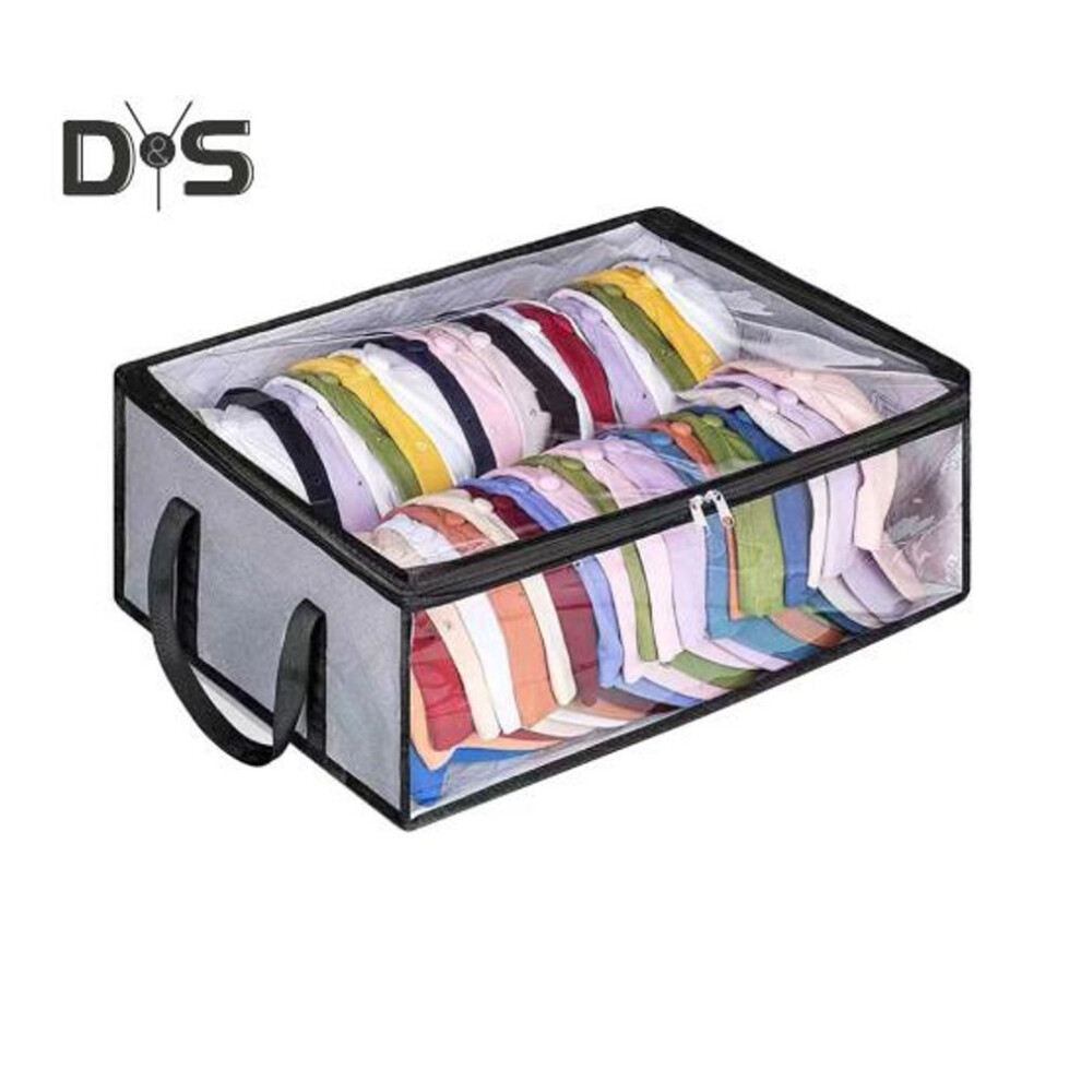 (grey) Hat Storage Bag Baseball Caps Organizer With Reinforced Handle Zipper Closure Large Capacity Transparent Cap Holder Hat Pouch