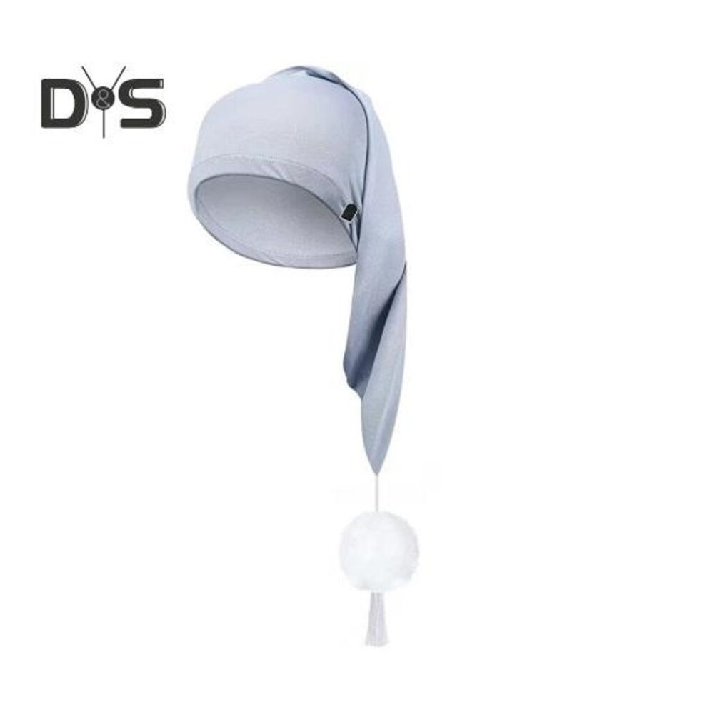 (light grey) Unisex Night Sleeping Hat with Pom Ball Adjustable Solid Color Elastic Design Thermal Hat for Cold Weather Autumn Winter Hat