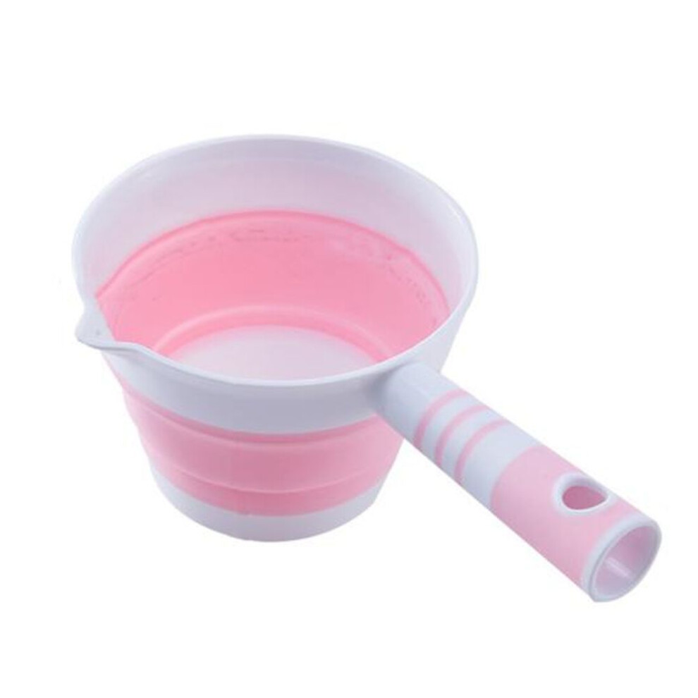 (pink) No Deformation Kitchen Water Scoop Hanging Hole Convenient Fruit Vegetable Washing Scoop