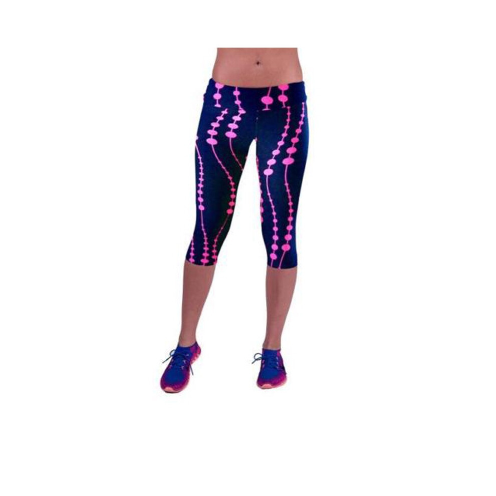 (#12,XL)Legging femme mode imprimé taille haute fitness stretch yoga sport pantalon cropped