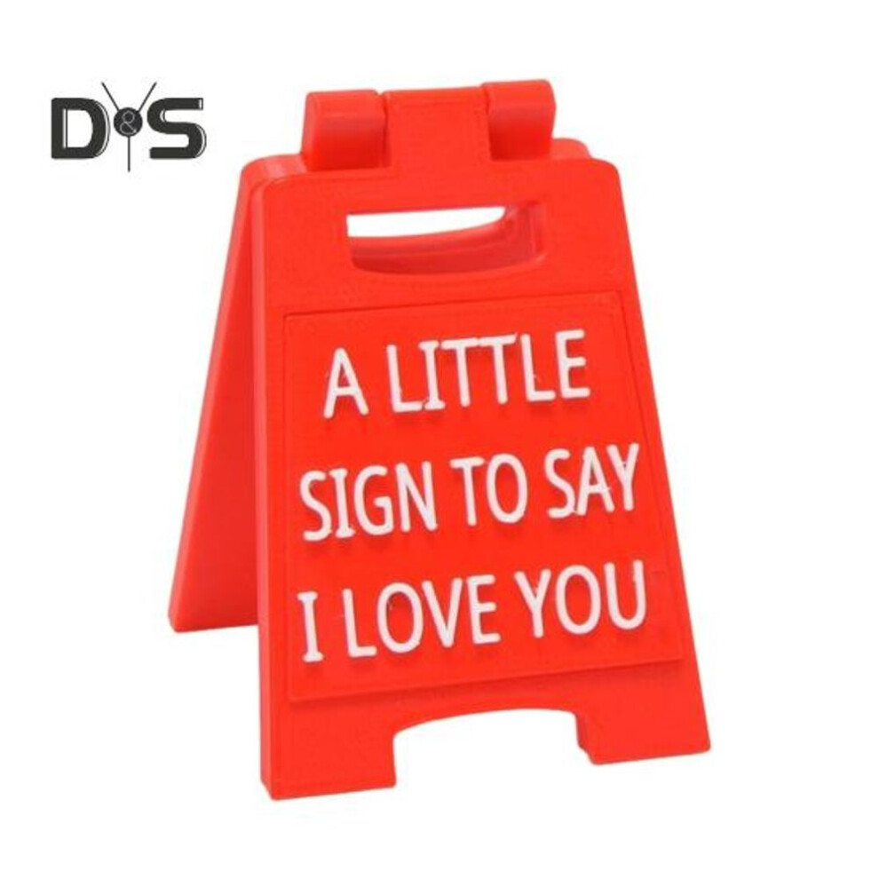 Mini I Love You Sign Valentines Day Desktop Decoration Figurine Christmas Gift Popping-Up Mini Sign to Express Love for Girlfriend Wife Fiancee