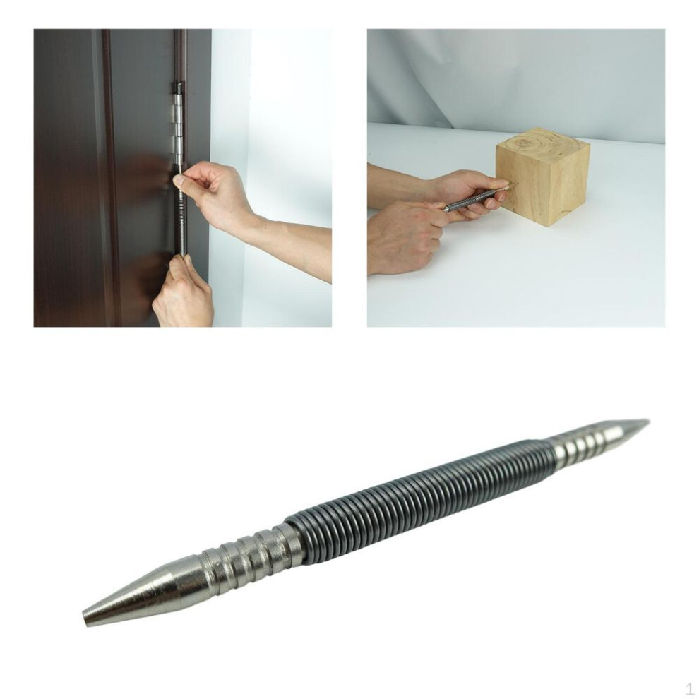 (as the picture, Large) Dual Head Nail Setter, Hammerless 3/32“-1/8“ 1/32″-1/16″ Spring Nail Set