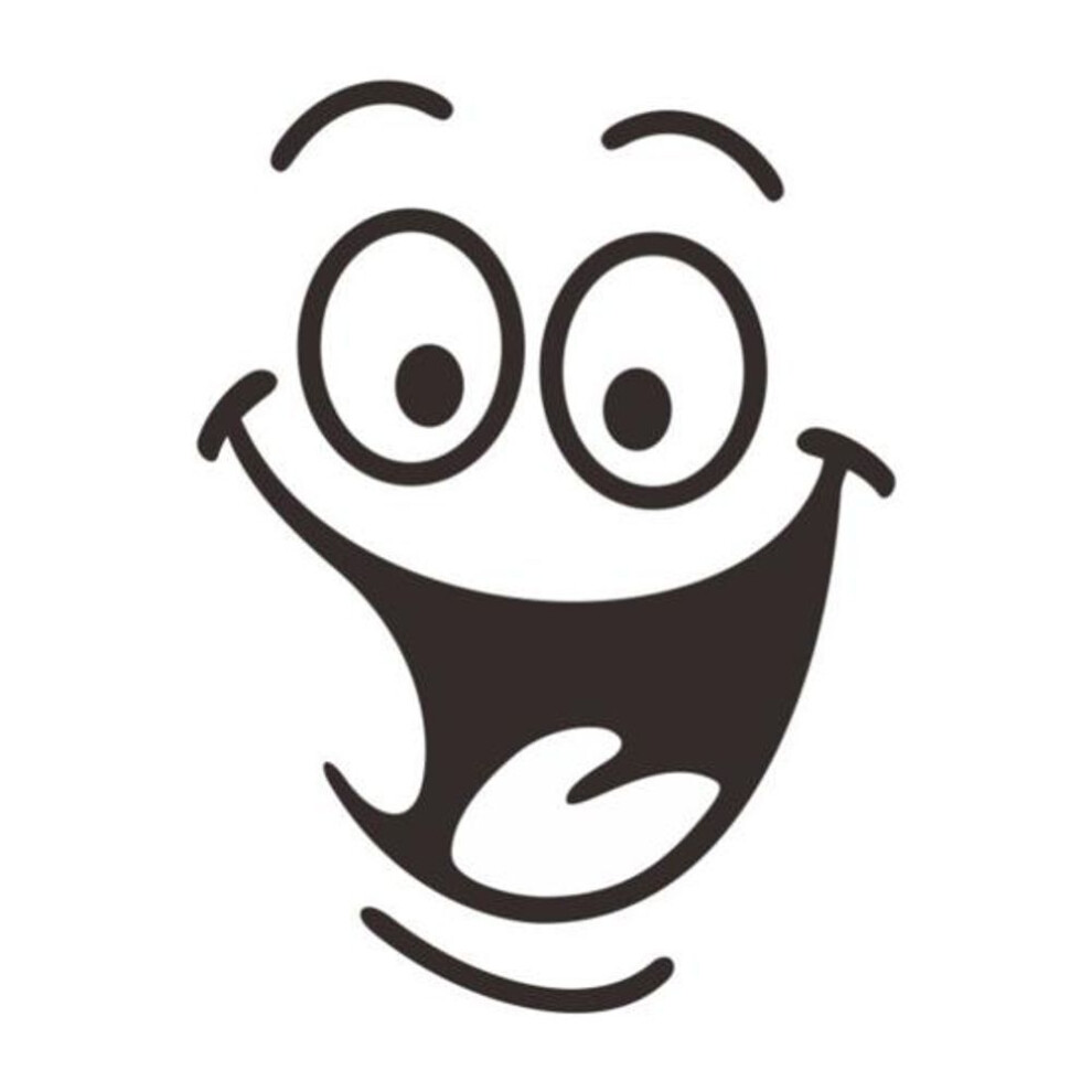 Long Lasting Toilet Sticker Waterproof Useful Smile Face Pattern Wall Window Decal Diy Home Decor