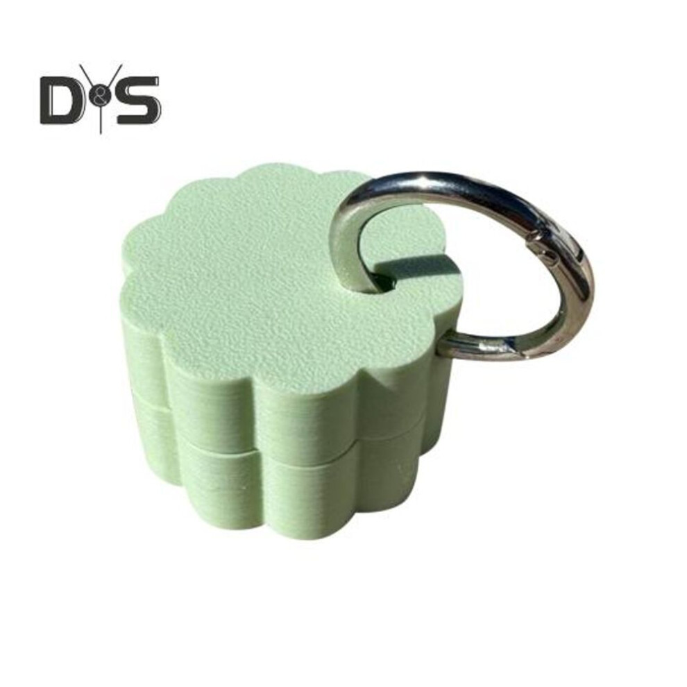 (green) Keychain Pill Box Waterproof Compact Mini Holder Lightweight 3D Printed Container With Key Ring Small Pill Organizer Case