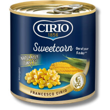 CIRIO Sweetcorn, Canned, Tinned, 326g (Pack of 32)