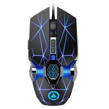 Professionelle kabelgebundene Gaming-Maus, 6 Tasten, 3200 DPI, LED, optisch, USB, Computerspielmäuse, geräuschlos, für PC, Laptop, A
