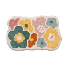Cute Flower Bathroom Rug, Machine Washable Floor Mat, Extra Soft Absorbent Non-Slip Bath Rug,40x60cm