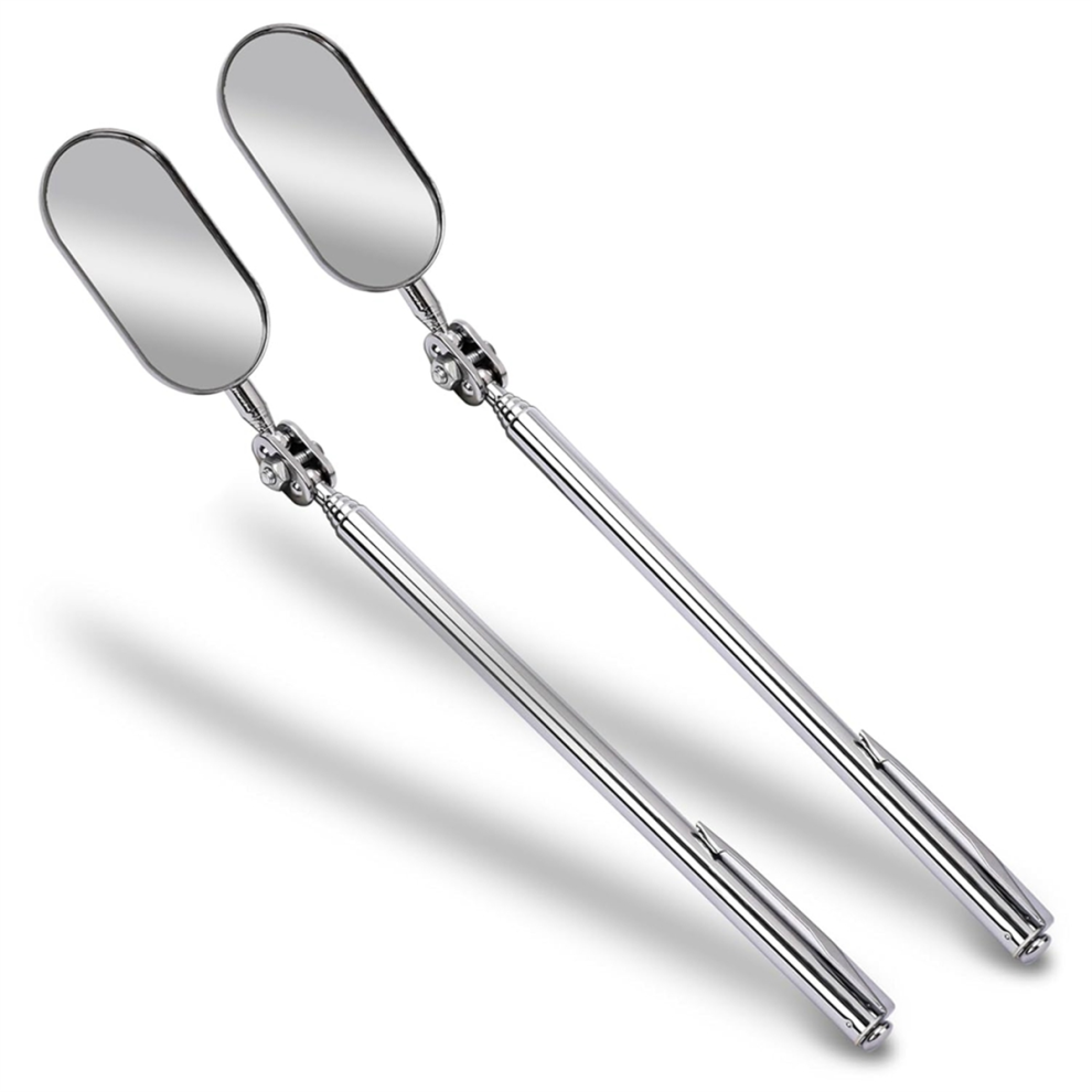 2 Pcs Telescopic Inspection Mirror, Car Retractable Extension Mirror For Vehicle 4853482247809